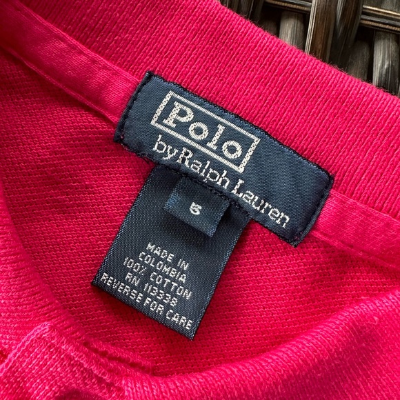 POLO Ralph Lauren NWT Boys Long Sleeve Fuchsia Cotton Pique Knit Shirt - Size 5 - Picture 2 of 9
